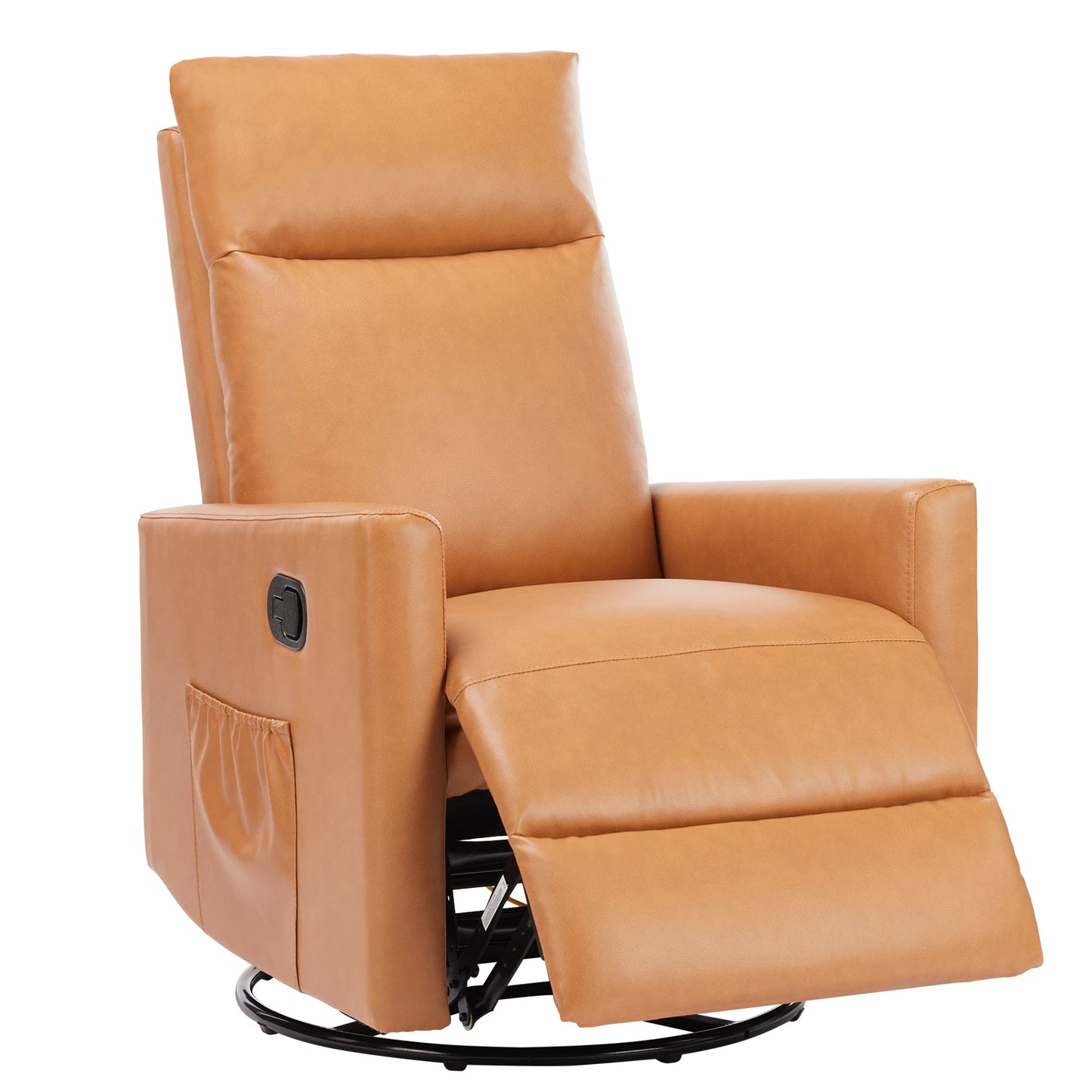 IComfyHome Rotating Rocking Chair Recliner With Oversized Foot Swivel Rocking Rocker Recliner Glider Nursery Chair for Living Room