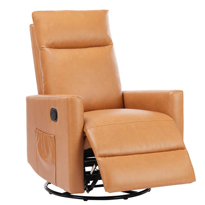 IComfyHome Rotating Rocking Chair Recliner With Oversized Foot Swivel Rocking Rocker Recliner Glider Nursery Chair for Living Room